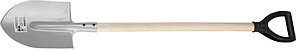 Лопата штыковая, ЛКО, деревянный черенок, с рукояткой, СИБИН