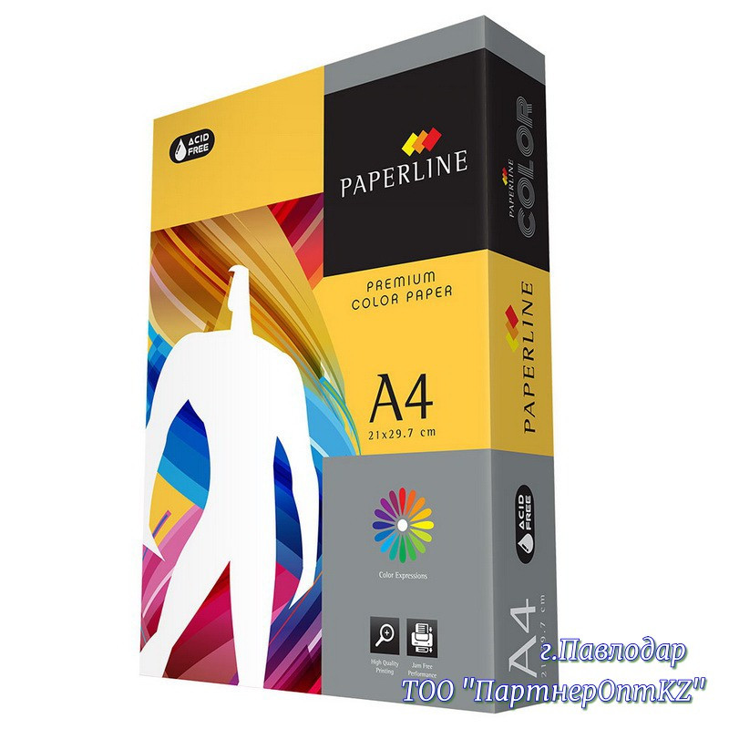 Бумага цветная A4 Р80 500л. Paperline 200 Золотой (Gold)