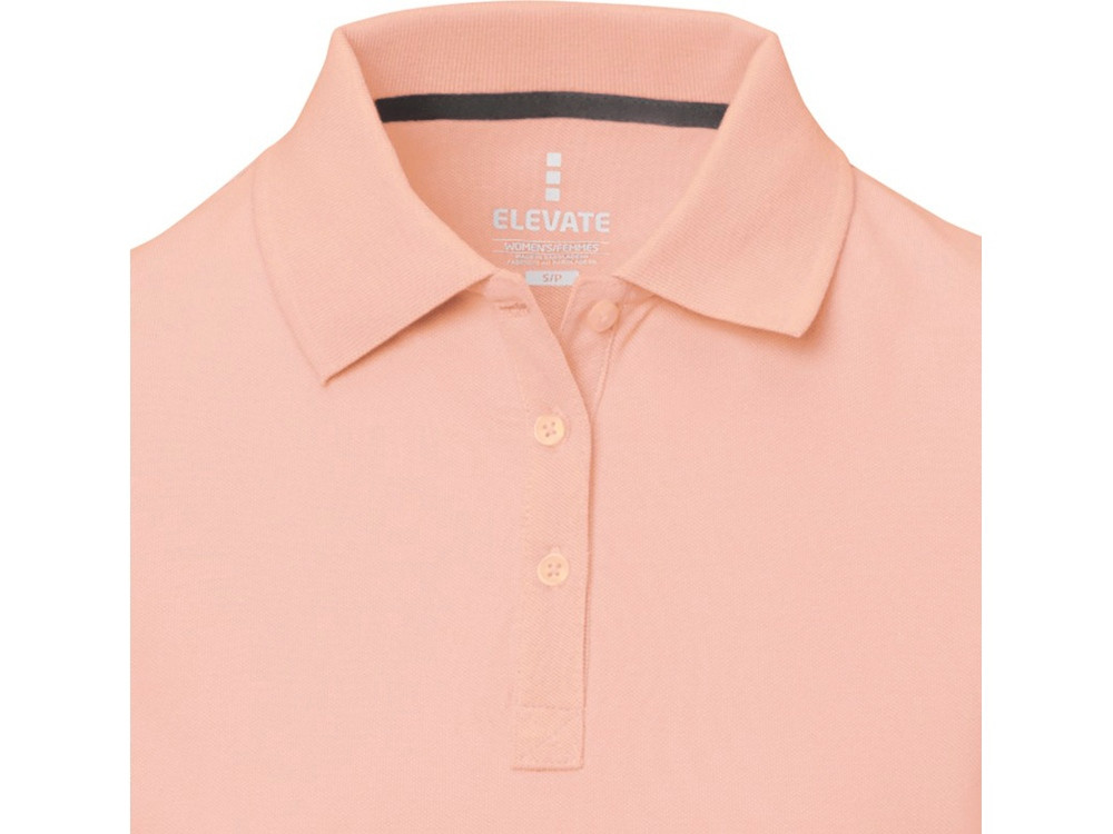 Calgary женская футболка-поло с коротким рукавом, pale blush pink - фото 4 - id-p108554740
