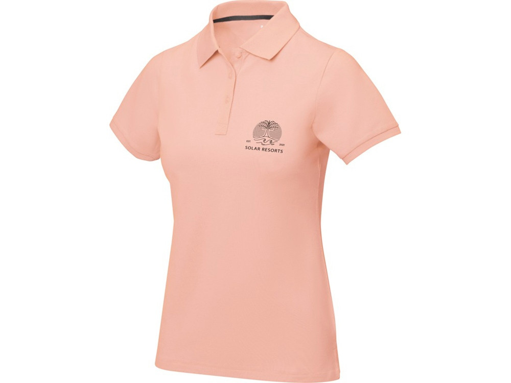 Calgary женская футболка-поло с коротким рукавом, pale blush pink - фото 6 - id-p108554740