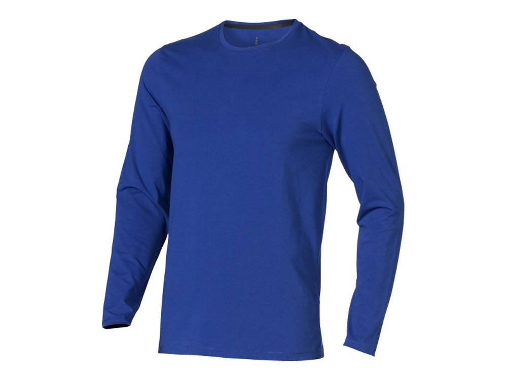 Ponoka мужская футболка из органического хлопка, длинный рукав, синий - фото 1 - id-p108554751
