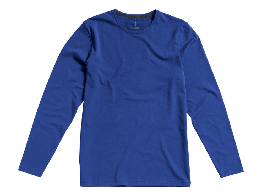 Ponoka мужская футболка из органического хлопка, длинный рукав, синий - фото 8 - id-p108554751
