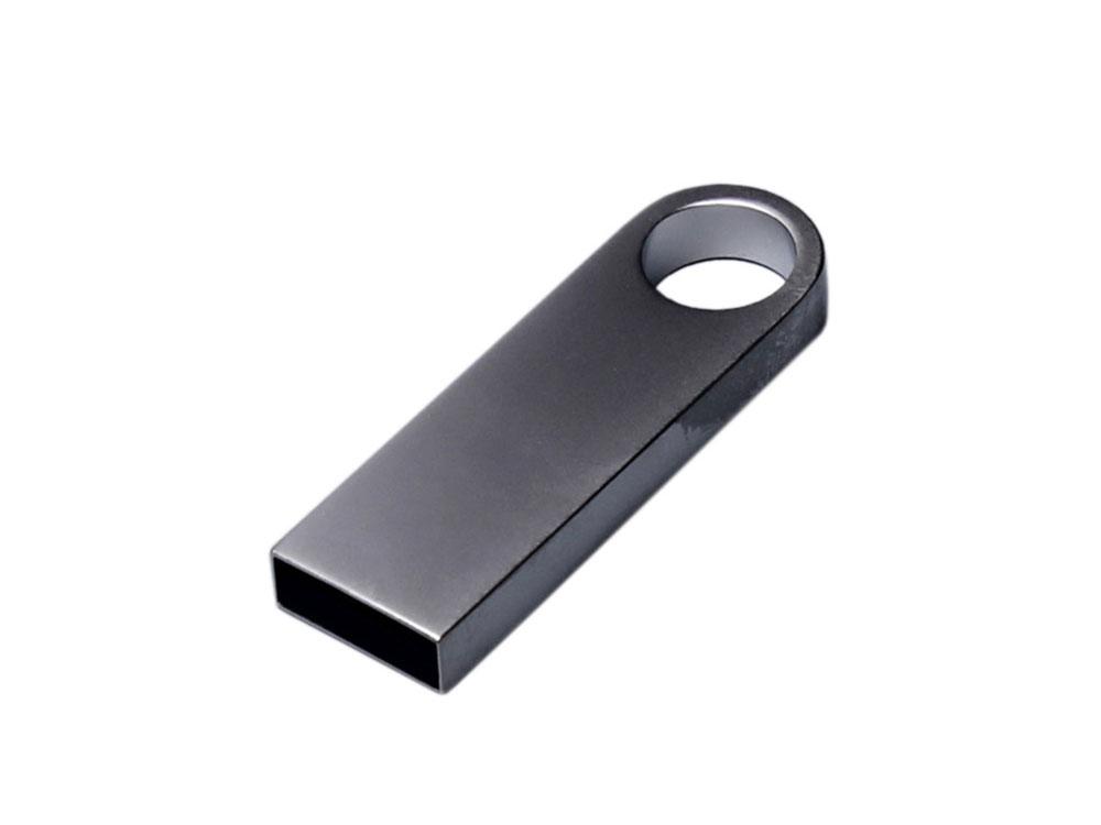 USB 2.0-флешка на 4 Гб с мини чипом и круглым отверстием, серебристый - фото 2 - id-p108555855
