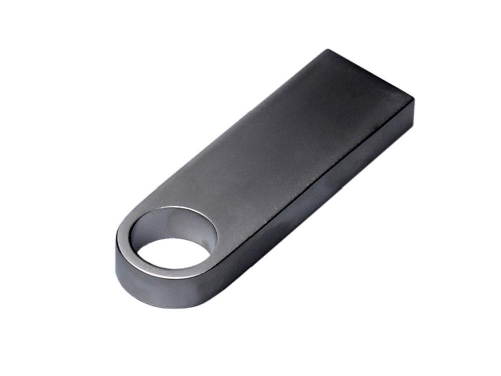 USB 2.0-флешка на 4 Гб с мини чипом и круглым отверстием, серебристый - фото 3 - id-p108555855
