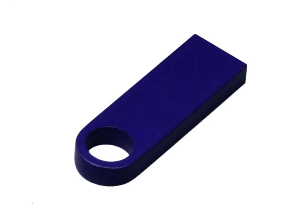 USB 2.0-флешка на 8 Гб с мини чипом и круглым отверстием, синий - фото 2 - id-p108555864