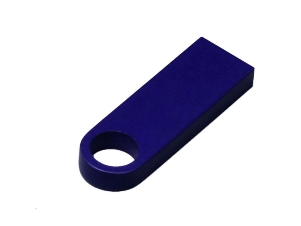 USB 2.0-флешка на 16 Гб с мини чипом и круглым отверстием, синий - фото 2 - id-p108555869