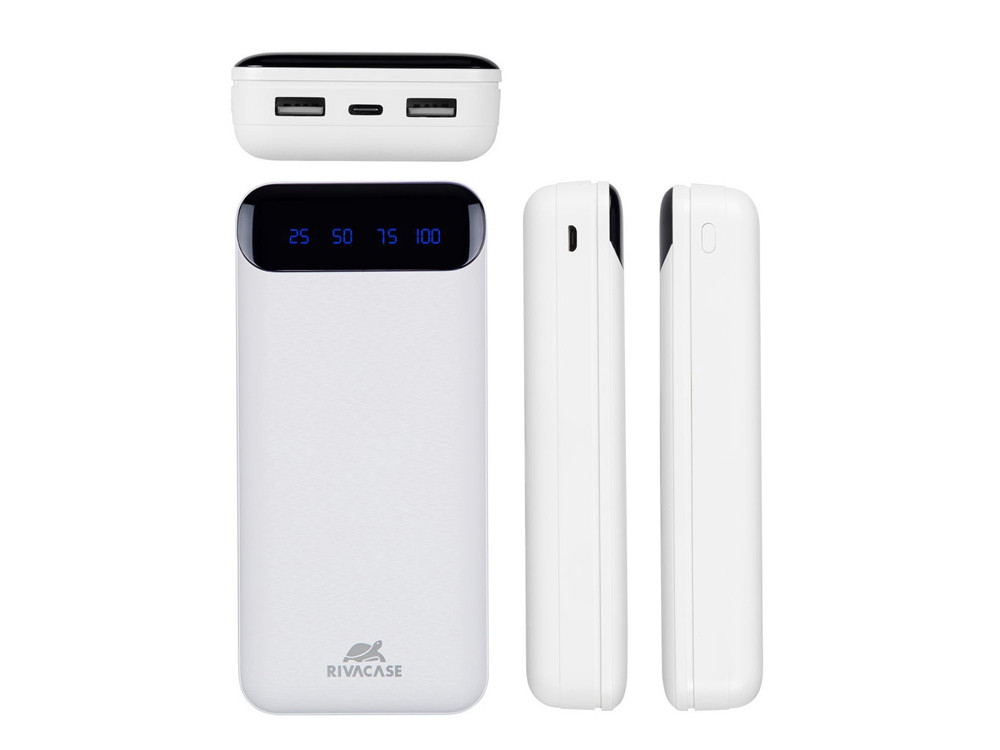 RIVACASE VA2280 (20000mAh) с дисплеем, белый, внешний аккумулятор /24 - фото 5 - id-p108558809