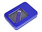 Металлическая коробочка G04 синего цвета с прозрачным окошком, фото 2