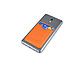 Чехол-картхолдер Favor на клеевой основе на телефон для пластиковых карт и и карт доступа, оранжевый, фото 4