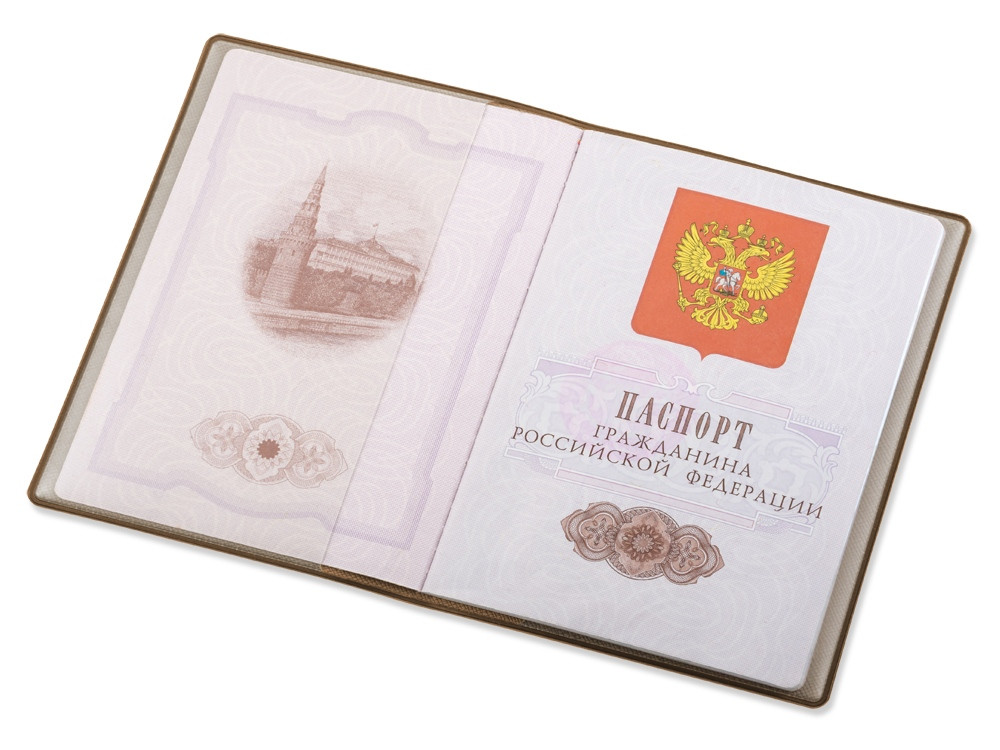 Классическая обложка для паспорта Favor, бежевая - фото 2 - id-p108556029