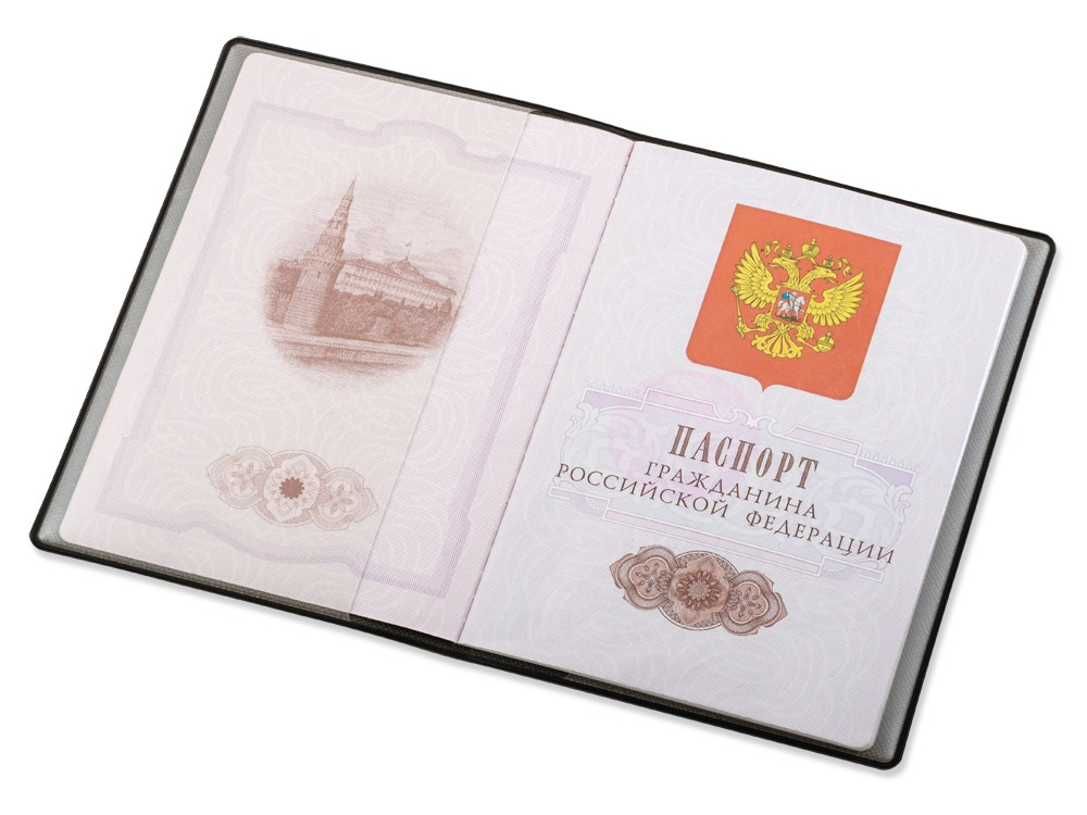 Классическая обложка для паспорта Favor, темно-серая - фото 2 - id-p108556032