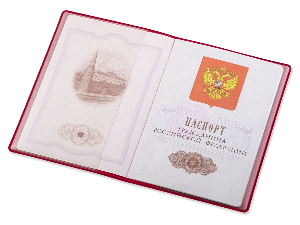 Классическая обложка для паспорта Favor, фуксия - фото 2 - id-p108556035