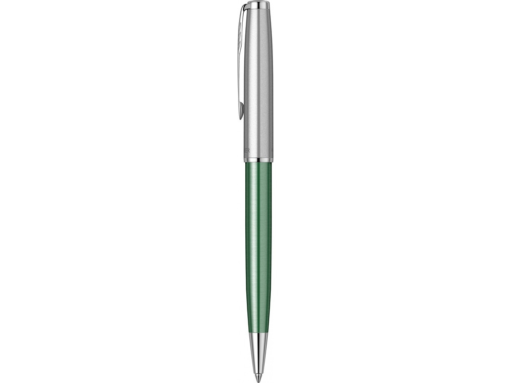 Шариковая ручка Parker Sonnet Essentials Green SB Steel CT, цвет чернил black, перо: M, в подарочной упаковке. - фото 2 - id-p108558930