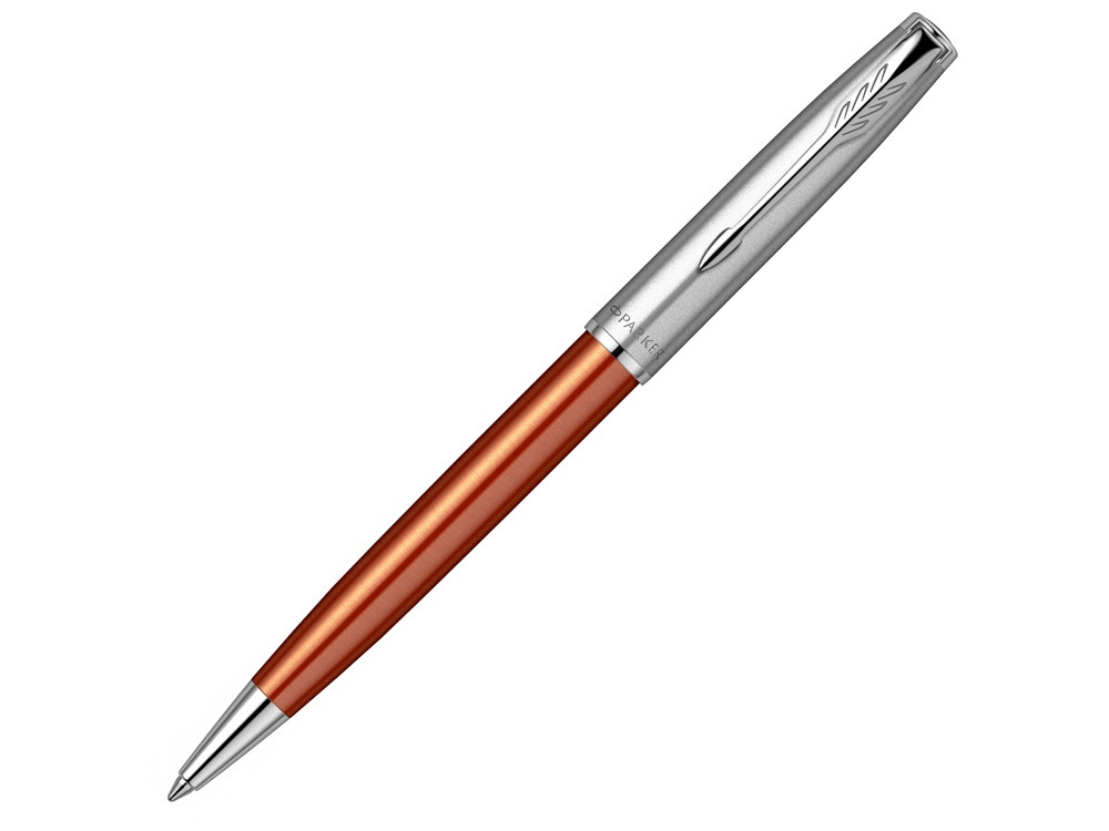 Шариковая ручка Parker Sonnet Essentials Orange SB Steel CT, цвет чернил black, перо: M, в подарочной - фото 1 - id-p108558931