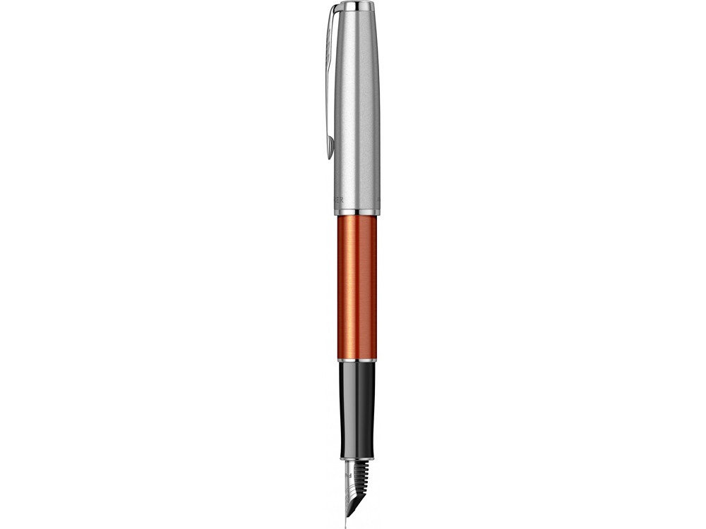 Перьевая ручка Parker Sonnet Essentials Orange SB Steel CT, перо: F, цвет чернил black, в подарочной упаковке. - фото 3 - id-p108558934