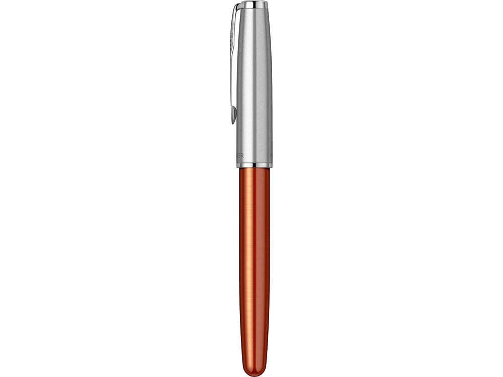 Ручка-роллер Parker Sonnet Essentials Orange SB Steel CT, цвет чернил black,перо: F, в подарочной упаковке. - фото 6 - id-p108558937
