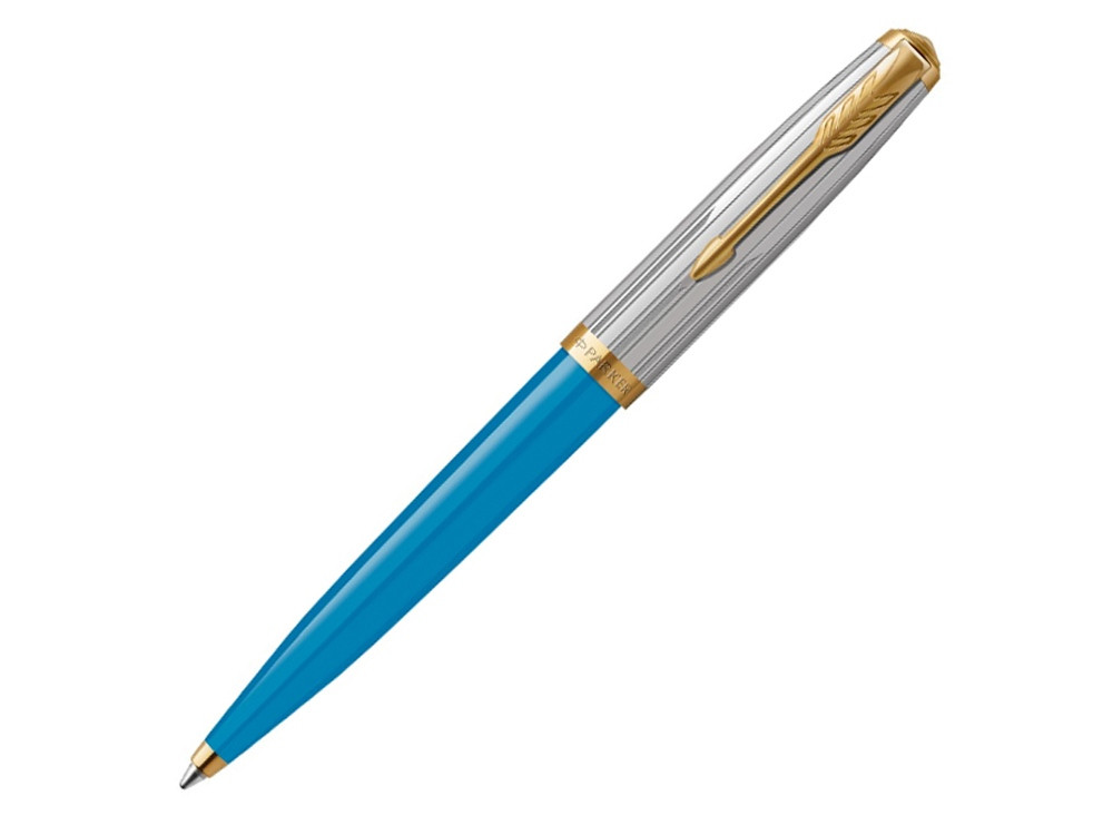 Шариковая ручка Parker 51 Premium Turquoise GT стержень: M, цвет чернил: black, в подарочной упаковке. - фото 1 - id-p108558939
