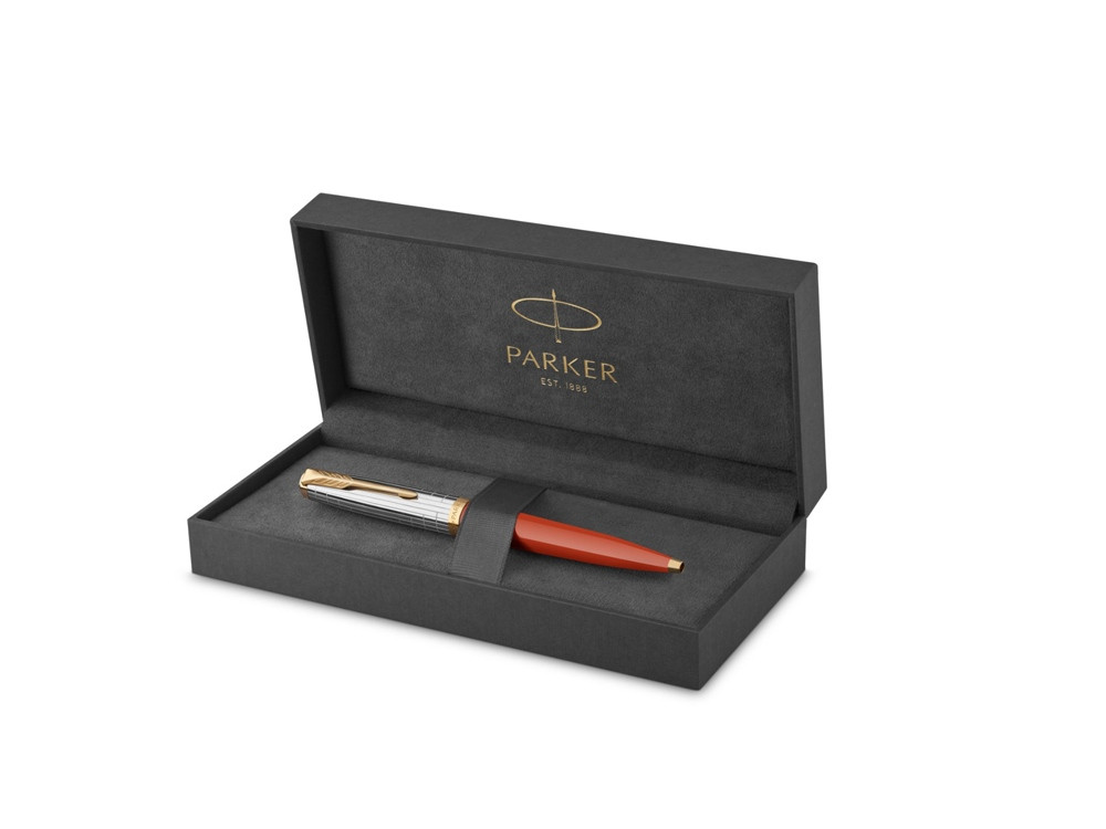 Шариковая ручка Parker 51 Premium Red GT стержень: M, цвет чернил: black, в подарочной упаковке. - фото 5 - id-p108558941