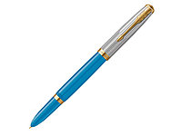 Перьевая ручка Parker 51 Premium Turquoise GT перо; M, чернила: Black, Blue, в подарочной упаковке.