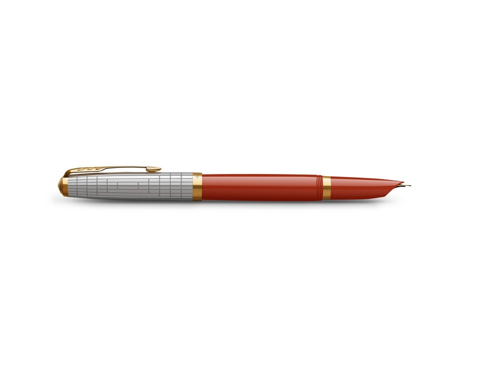 Перьевая ручка Parker 51 Premium Red GT, перо:M чернила:Black, Blue, в подарочной упаковке. - фото 4 - id-p108558945