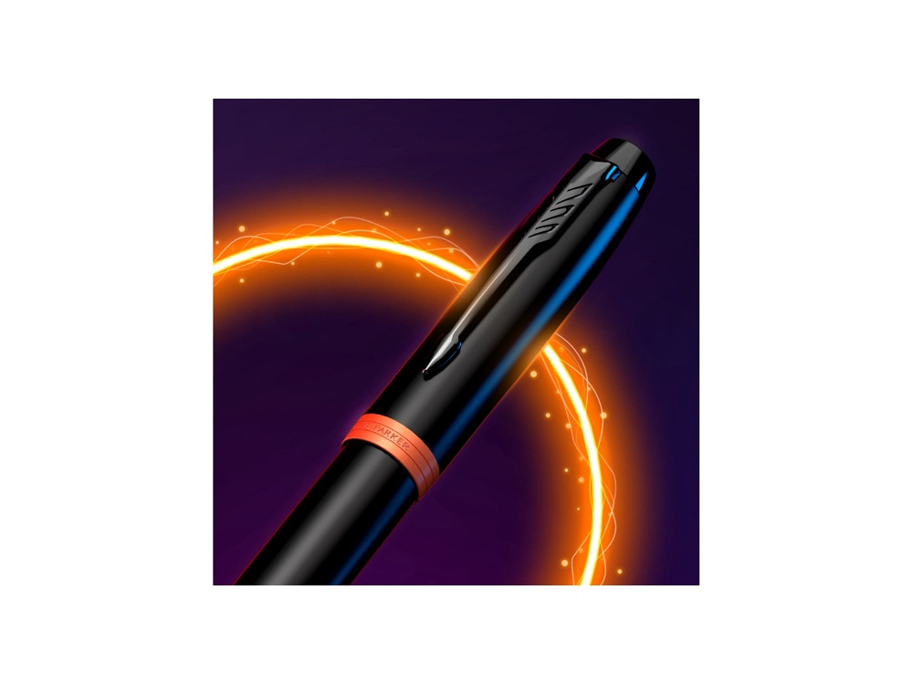Шариковая ручка Parker IM Vibrant Rings Flame Orange, стержень: M blue, в подарочной упаковке. - фото 5 - id-p108558947