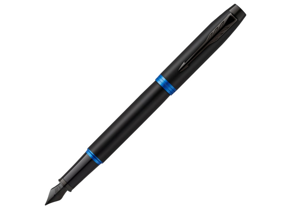 Перьевая ручка Parker IM Vibrant Rings Flame Blue, стержень:F, цвет чернил: blue, в подарочной упаковке. - фото 1 - id-p108558949