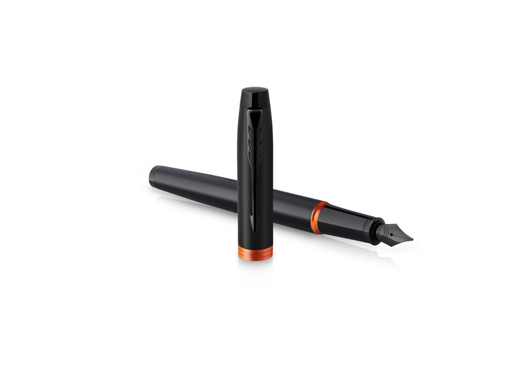 Перьевая ручка Parker IM Vibrant Rings Flame Orange, стержень:F, цвет чернил: blue, в подарочной упаковке. - фото 3 - id-p108558950
