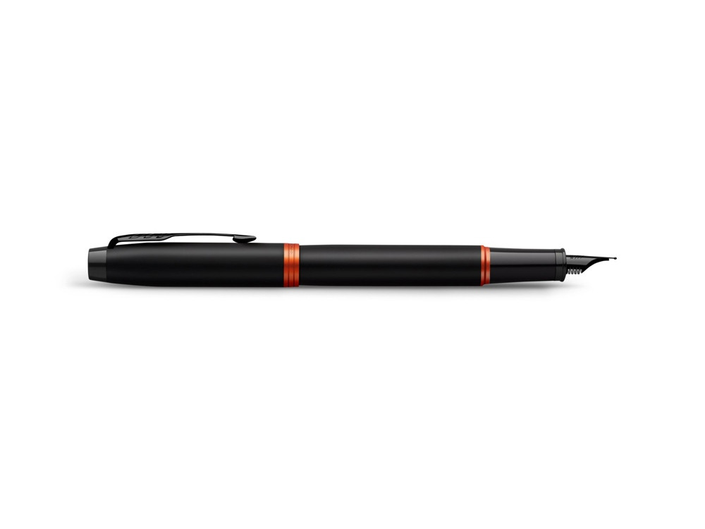 Перьевая ручка Parker IM Vibrant Rings Flame Orange, стержень:F, цвет чернил: blue, в подарочной упаковке. - фото 4 - id-p108558950