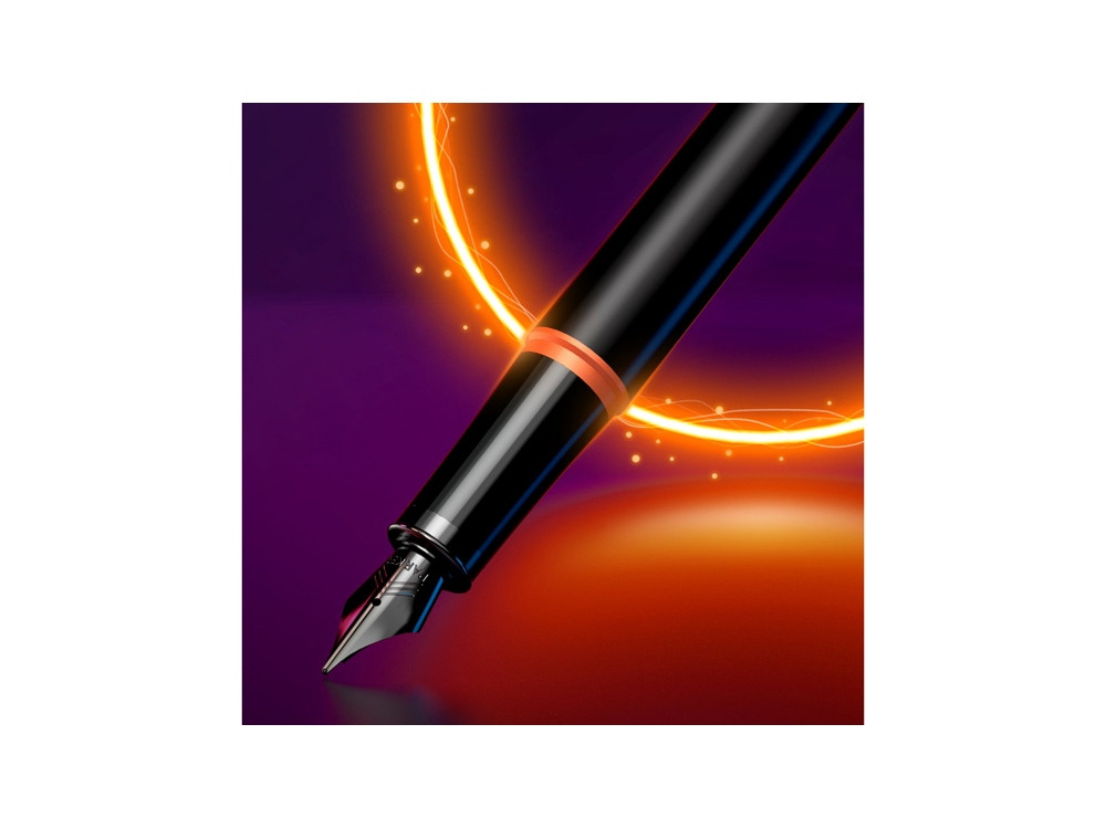 Перьевая ручка Parker IM Vibrant Rings Flame Orange, стержень:F, цвет чернил: blue, в подарочной упаковке. - фото 8 - id-p108558950
