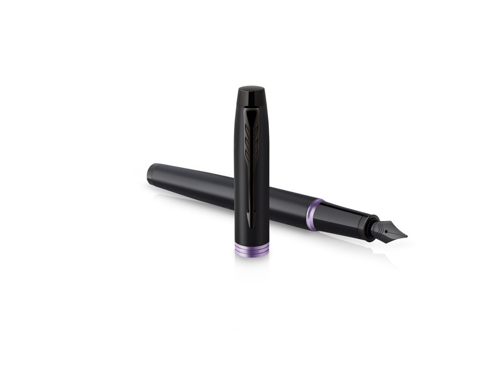 Перьевая ручка Parker IM Vibrant Rings Flame Amethyst Purple, стержень:F, цвет чернил: blue, в подарочной - фото 3 - id-p108558951
