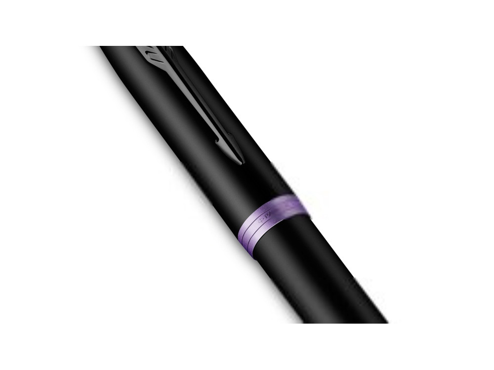 Перьевая ручка Parker IM Vibrant Rings Flame Amethyst Purple, стержень:F, цвет чернил: blue, в подарочной - фото 5 - id-p108558951