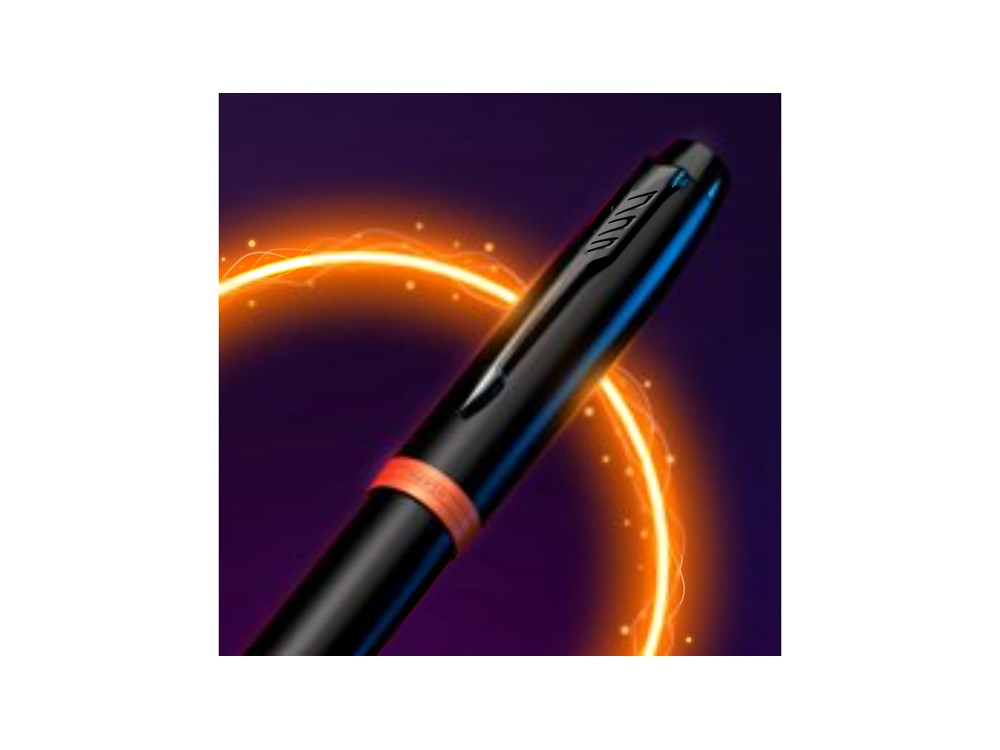 Ручка-роллер Parker IM Vibrant Rings Flame Orange, стержень:Fblk, в подарочной упаковке. - фото 7 - id-p108558953