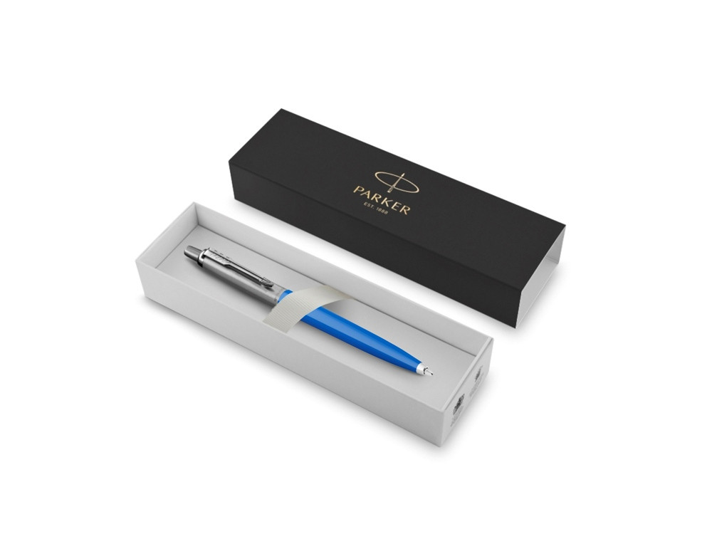 Шариковая ручка Parker Jotter Originals Blue Chrom CT, стержень: M blue в подарочной упаковке - фото 4 - id-p108558957
