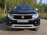 Защита передняя нижняя (овальная) 75х42 мм ТСС для Fiat Fullback 2016-