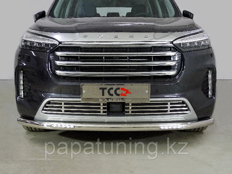 Защита передняя нижняя (с ДХО) 60,3 мм ТСС для Exeed VX 2.0L 4WD 2021-, фото 1