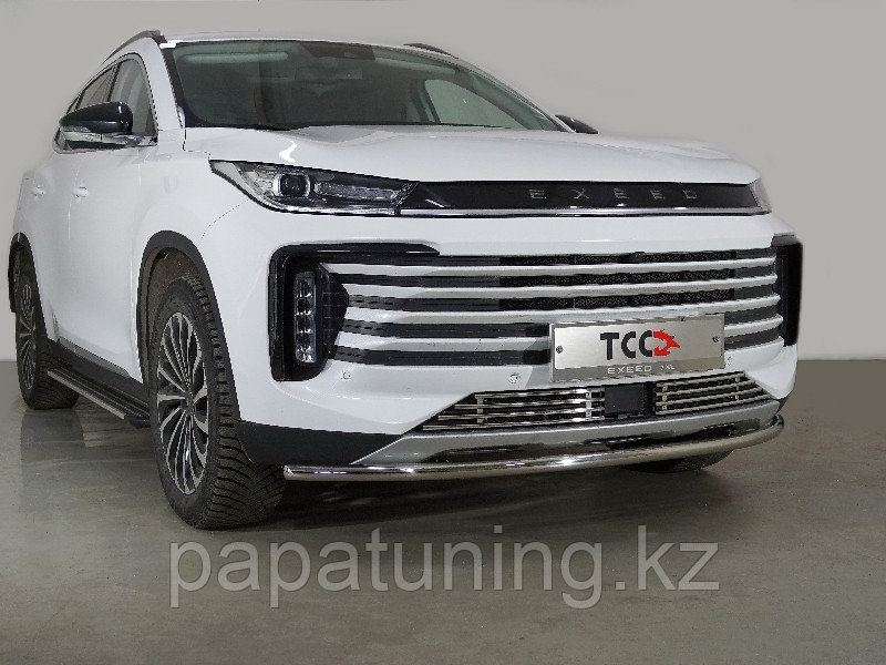 Защита передняя нижняя 42,4 мм ТСС для Exeed TXL 1.6L Turbo 4WD 2021- - фото 1 - id-p108380323