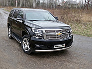 Защита передняя нижняя (овальная) 75х42 мм ТСС для Chevrolet Tahoe 2016-