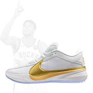 Nike Zoom Freak 5 ( V ) Giannis Antetokounmpo " White-Gold ", фото 2