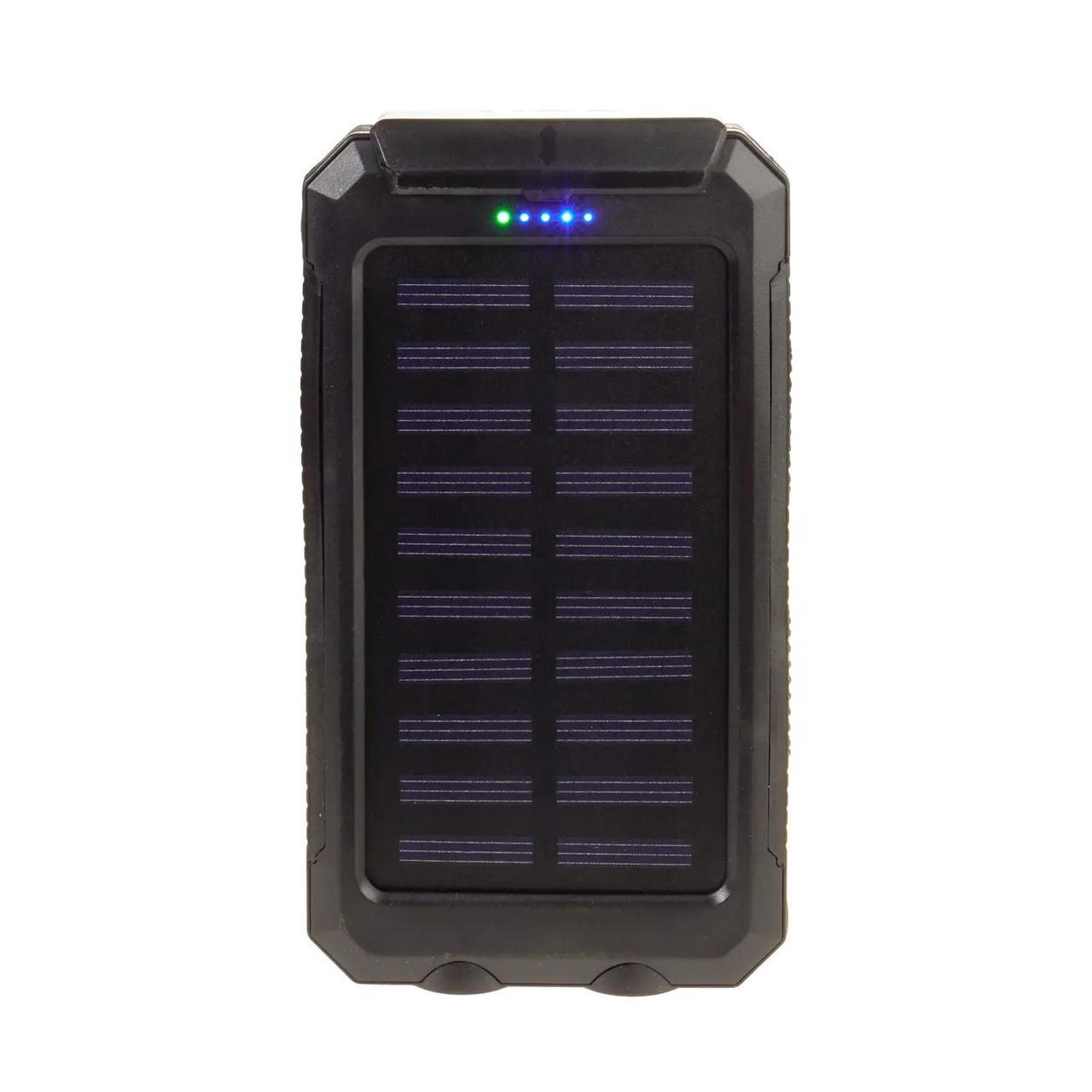 Портативное зарядное устройство от солнечной батареи с фонариком 20000 мА