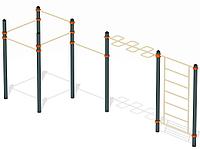 Комплекс турников с шведской стенкой и рукоходом МАФ 3772 от производителя