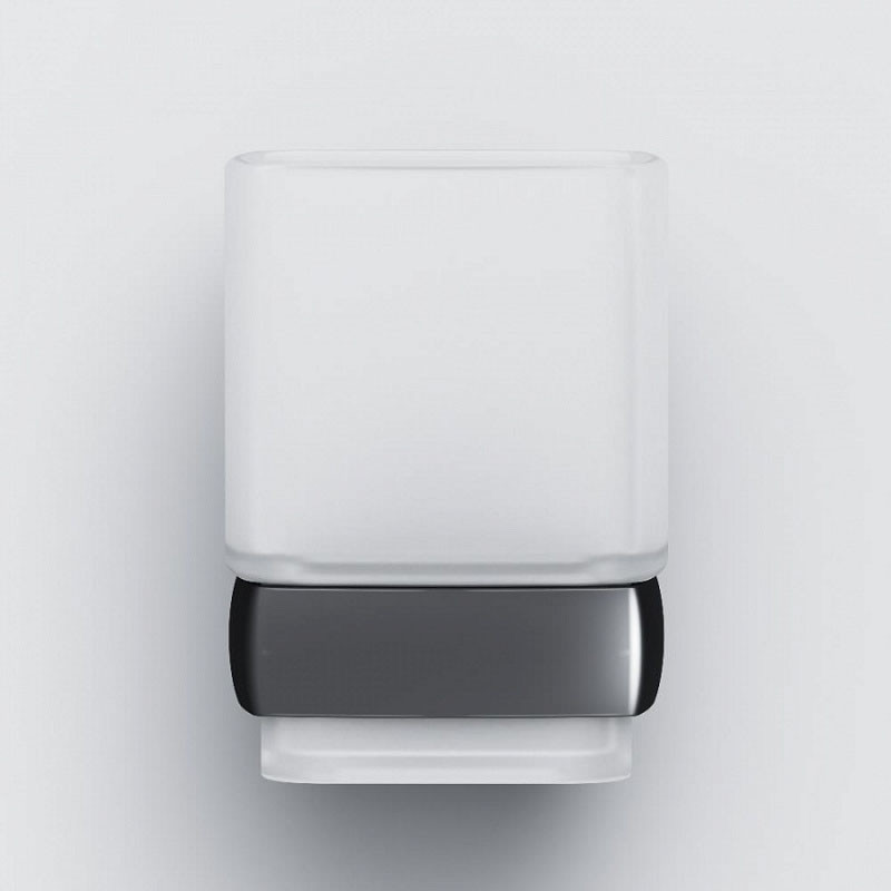 A9034322 Gem Стеклянный стакан с настенным держателем черный - фото 4 - id-p108572472