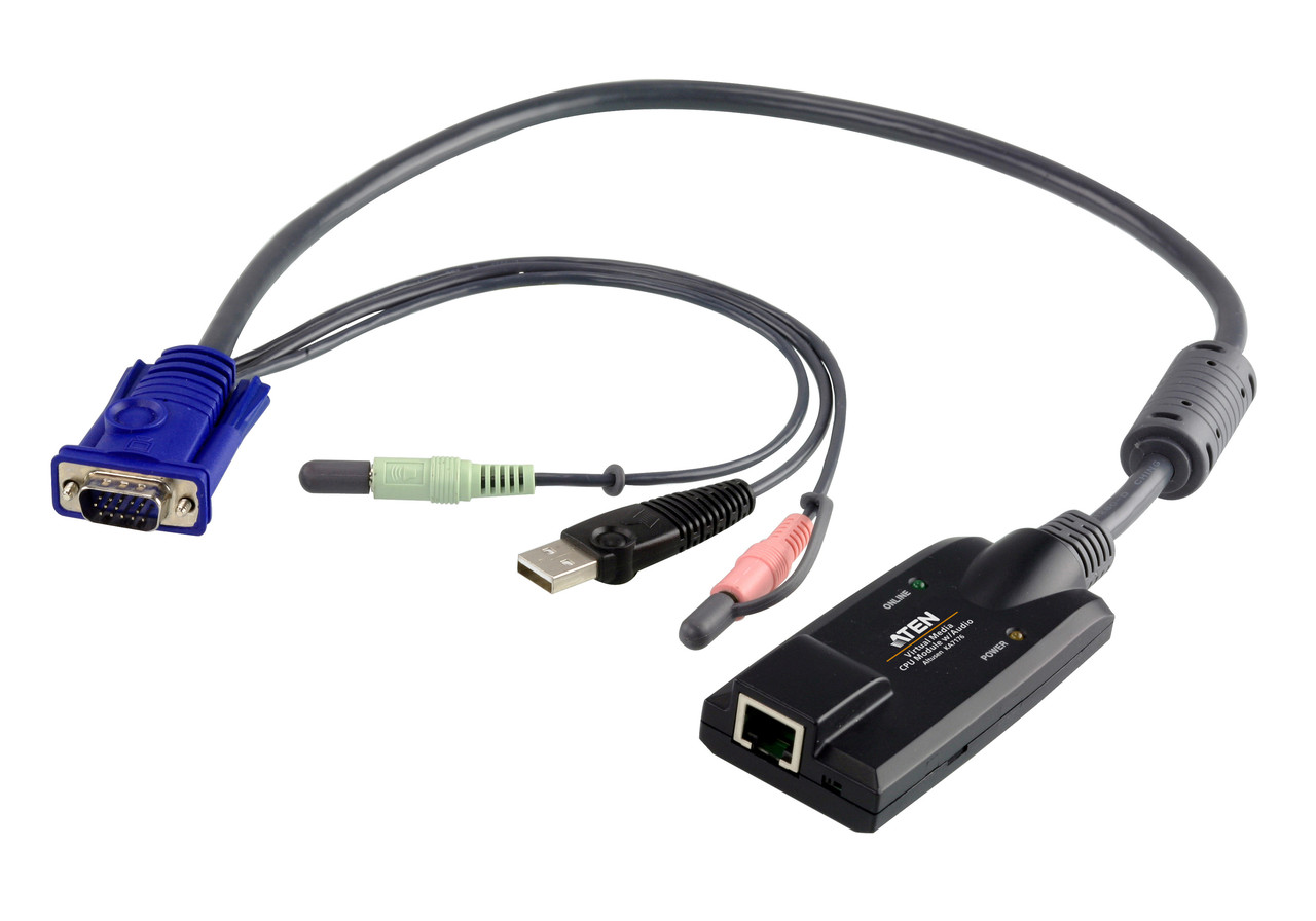 КВМ-адаптер USB, VGA/звук с поддержкой Virtual Media  KA7176 ATEN