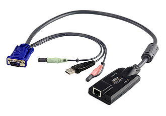 КВМ-адаптер USB, VGA/звук с поддержкой Virtual Media  KA7176 ATEN