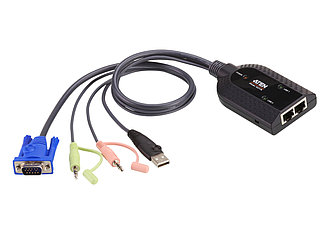 КВМ-адаптер USB, VGA/звук с поддержкой Virtual Media и Dual Output  KA7178 ATEN