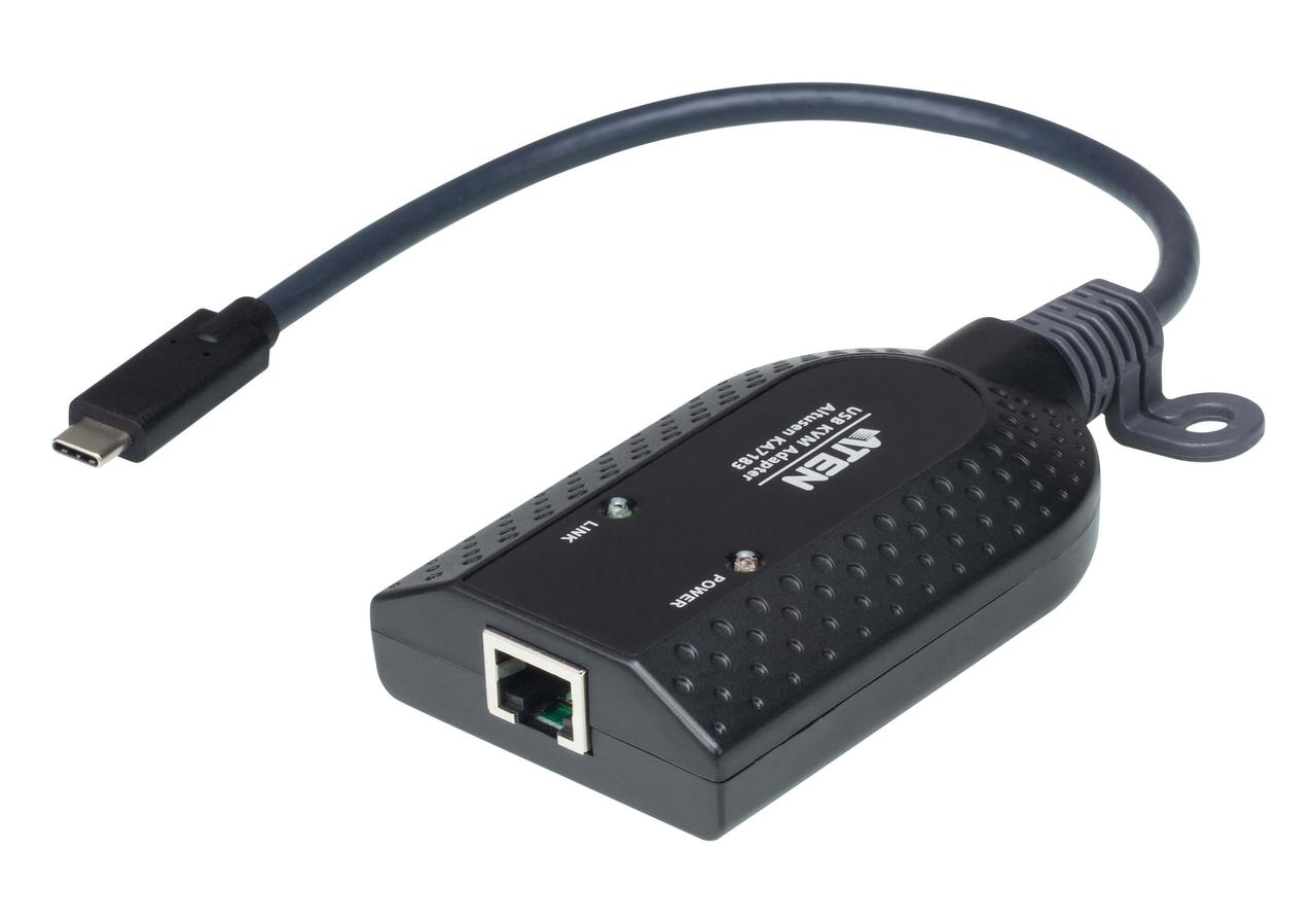 KVM-адаптер с портом USB-C и поддержкой Virtual Media  KA7183 ATEN