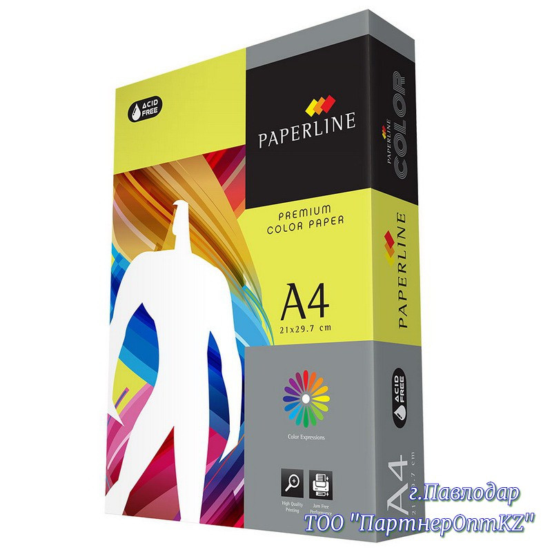 Бумага цветная A4 Р75 500л. Paperline 363 Неон-жёлтая (Cyber Yellow)