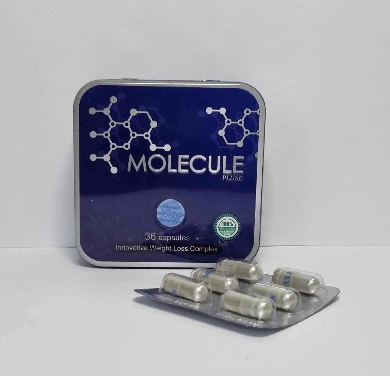 Molecule ( Молекула ) ( квадрат метал ) капсулы для похудения 36 капсул - фото 1 - id-p108581233