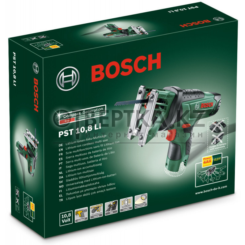 Лобзик аккумуляторный Bosch PST 10,8 LI 06033B4021 - фото 2 - id-p108584189