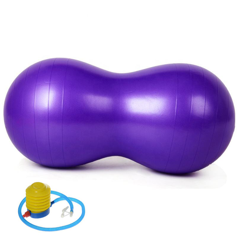 Фитбол-Арахис, мяч для фитнеса c насосом (85*40см, фиолетовый) - фото 1 - id-p108589706