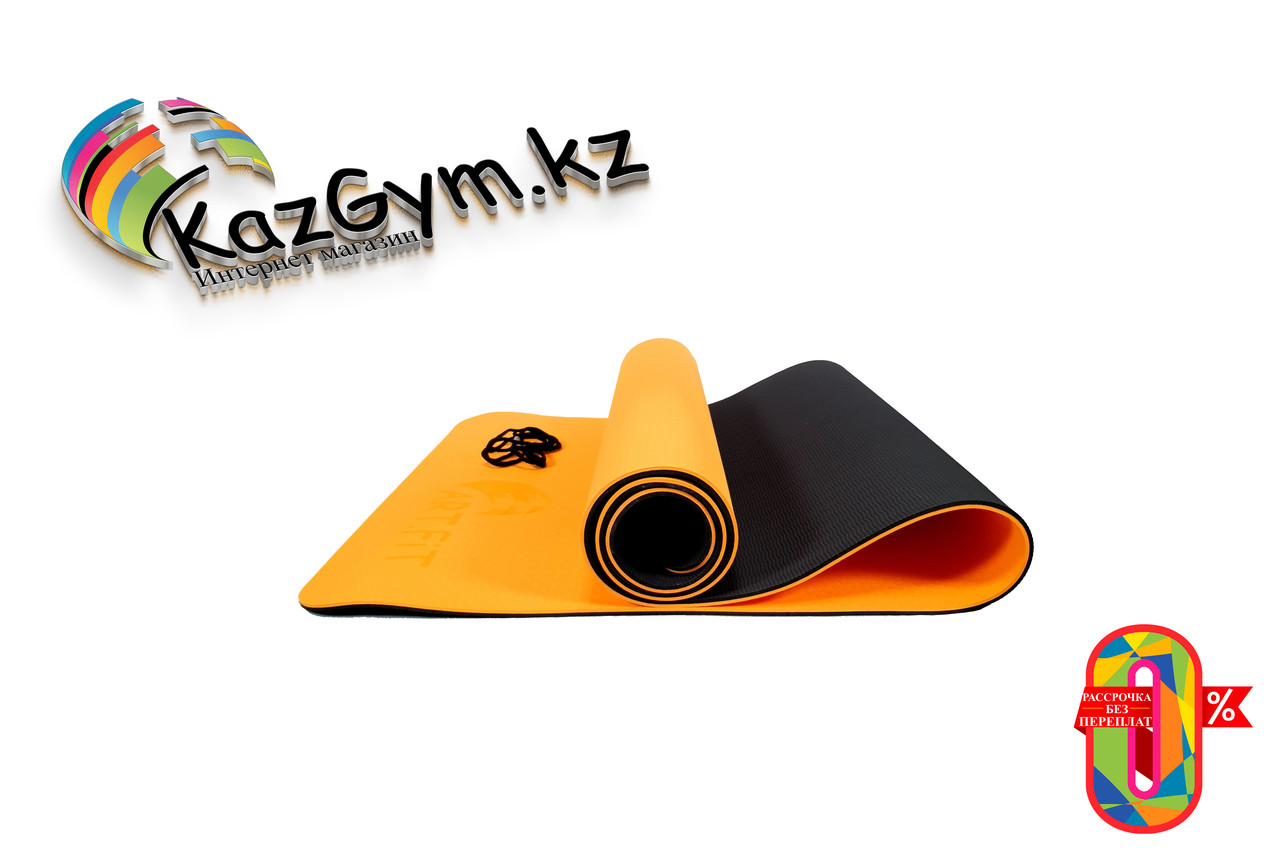 Коврики для йоги ART.FiT (61х183х0.6 см) TPE, с чехлом, цвета в ассортименте оранжево-черный - фото 6 - id-p108589712